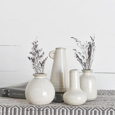 S/4 White Ceramic Vases PDDL-35