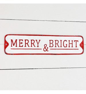 Merry And Bright Tin Sign