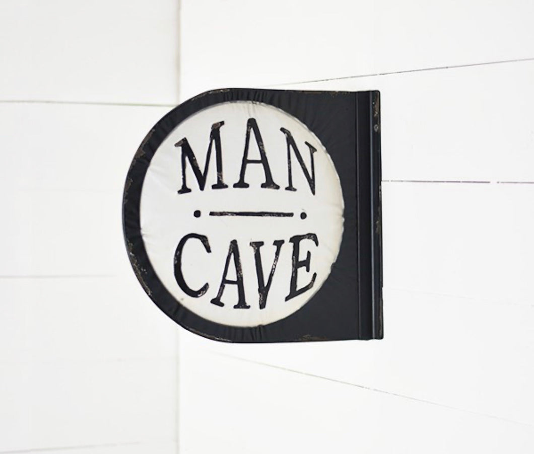 Round Man Cave Sign