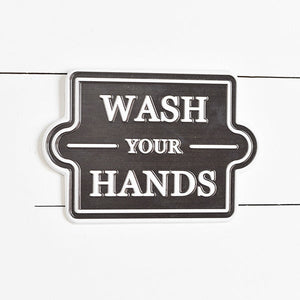 Wash Hands Tin Sign HX14323