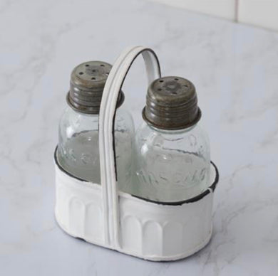 HD White Caddy Salt and Pepper Shakers