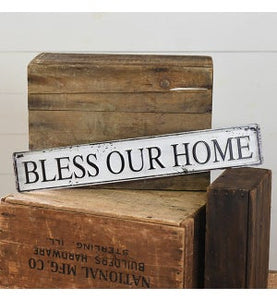 BLESS OUR HOME TIN SIGN HX07122