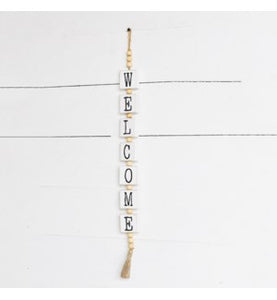 WELCOME HANGER WITH BEADS  HX14342