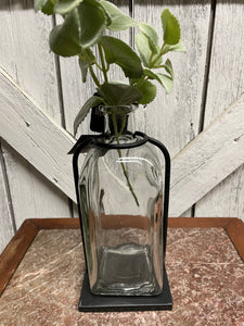 9.25” Glass Vase With Stand