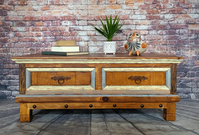 Leanne Coastal Rustic Multi Colored Coffee Table