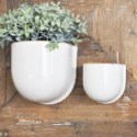 Set of 2 White Wall Planters